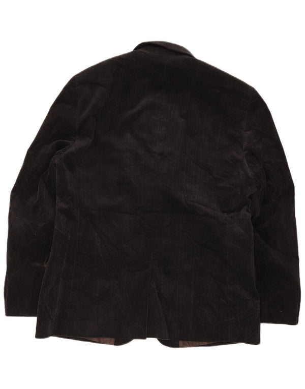 Jasper Conran Chaqueta tipo blazer de pana con 2 botones para hombre UK 40 Grande Algodón negro