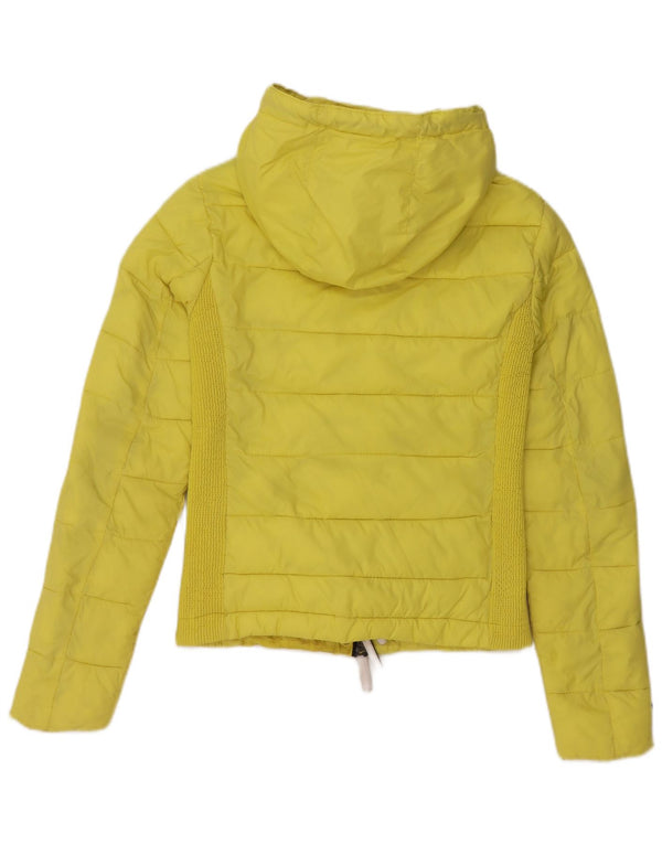 SUPERDRY Chaqueta acolchada con capucha para mujer UK 44 Medium Yellow Nylon