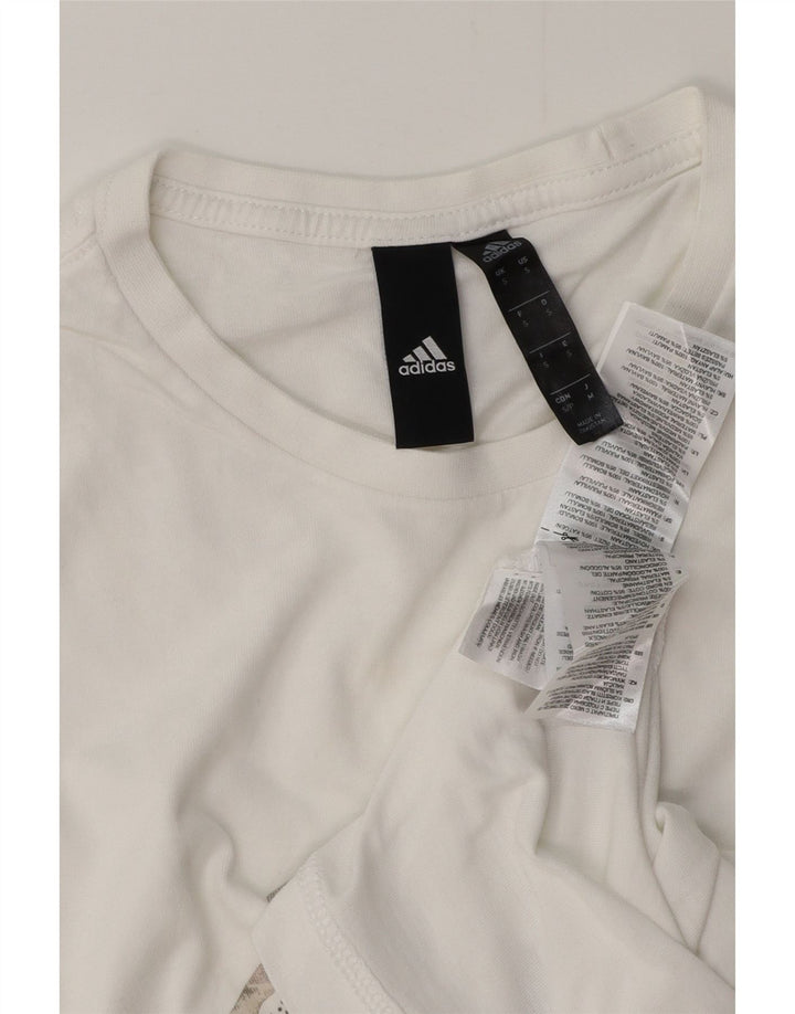 ADIDAS Camiseta gráfica para hombre Top Small White Cotton