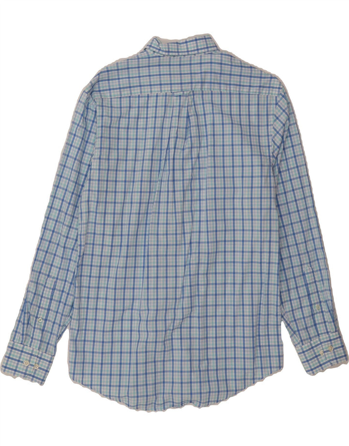 IZOD Mens Shirt Small Blue Check Cotton Vintage Izod and Second-Hand Izod from Messina Hembry 