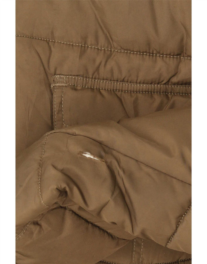 Lee - Chaqueta acolchada con capucha para hombre, talla 40, poliéster marrón grande