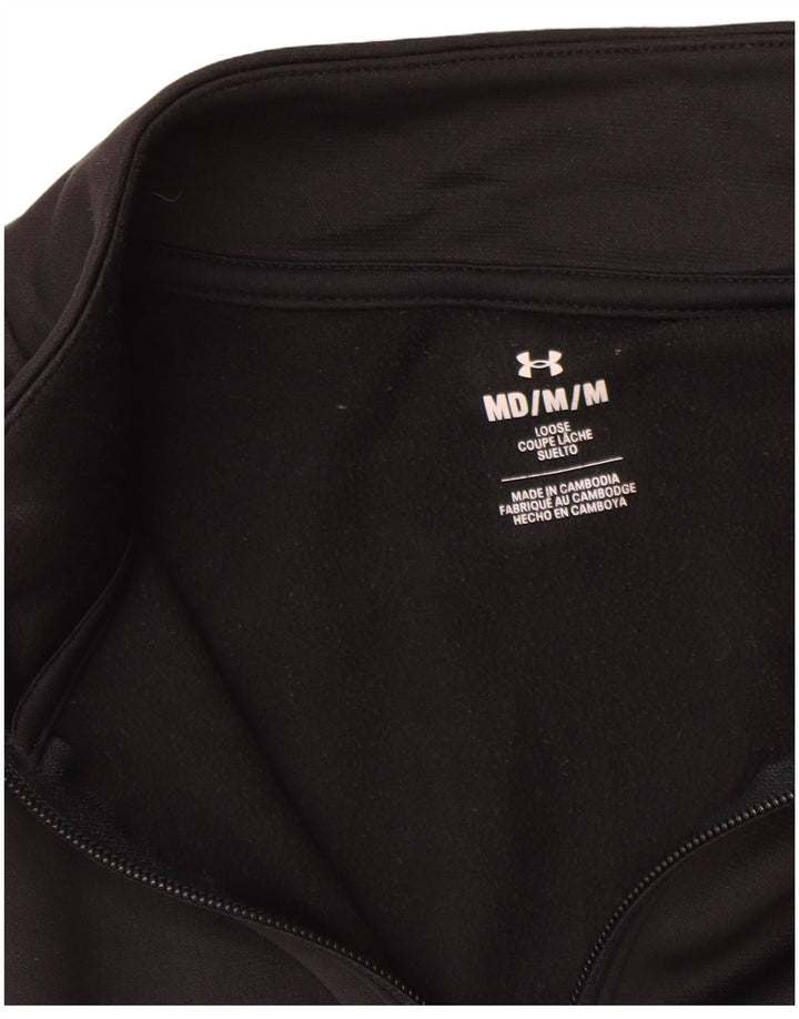 Under Armour Hombre Zip Neck Sudadera Jumper Medium Negro Poliéster