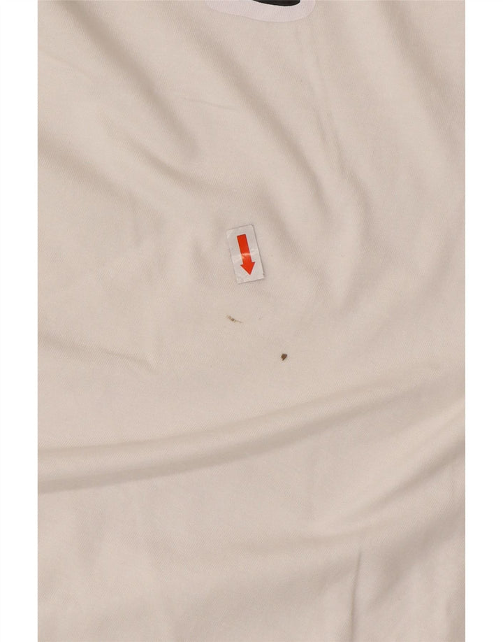 KAPPA Camiseta gráfica para hombre Top XL Algodón blanco