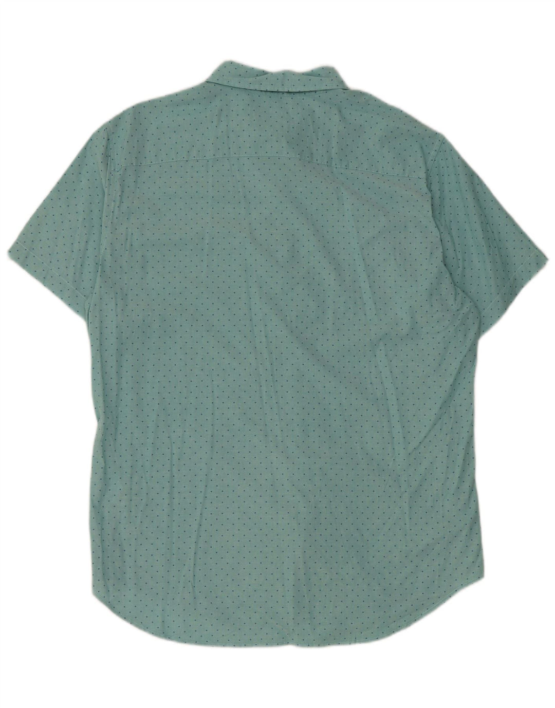 BONOBOS Camisa Slim Fit de Manga Corta para Hombre de algodón con Lunares Azules Grandes