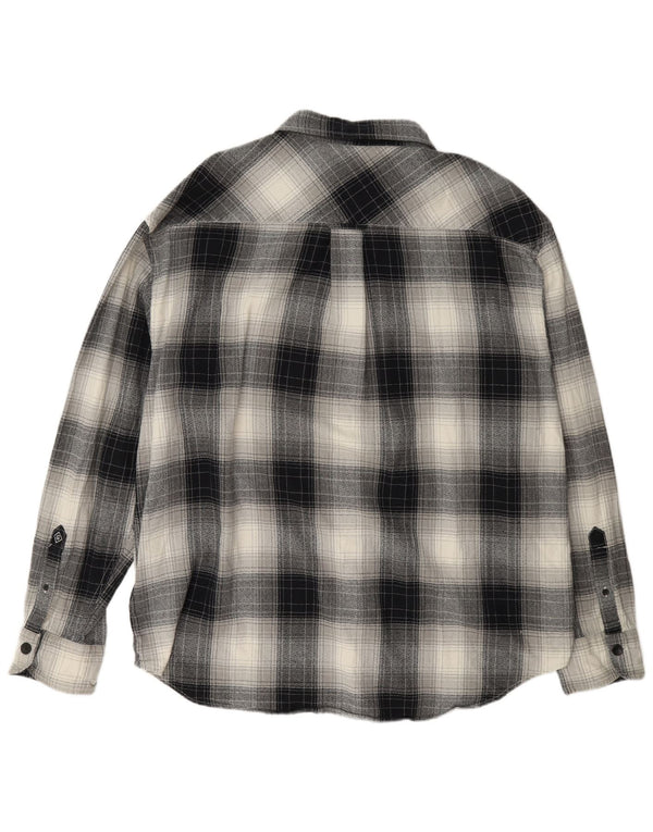 Gant Camisa de franela de corte relajado para hombre, talla 43/44, 17 XL, cuadros multicolores