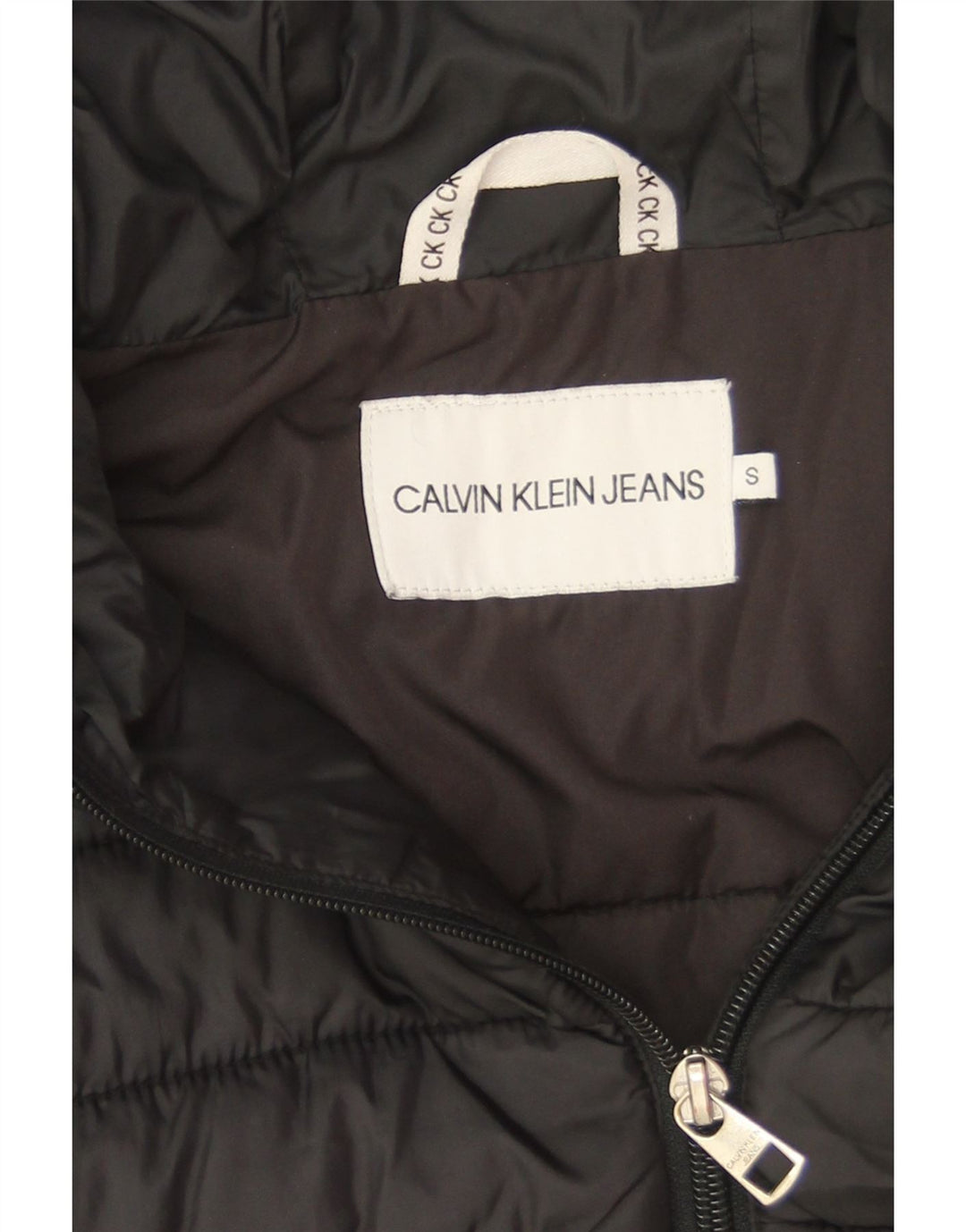 Calvin Klein Jeans Chaqueta Acolchada Extragrande con Capucha para Mujer UK 10 Small Black