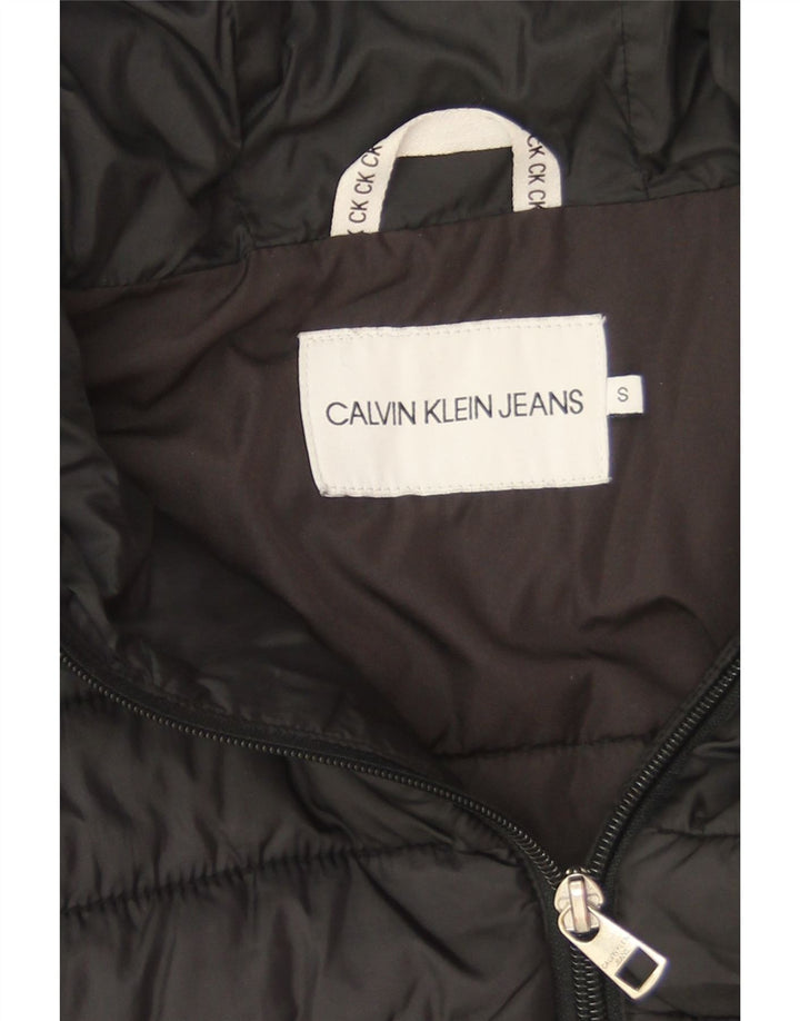 Calvin Klein Jeans Chaqueta Acolchada Extragrande con Capucha para Mujer UK 10 Small Black