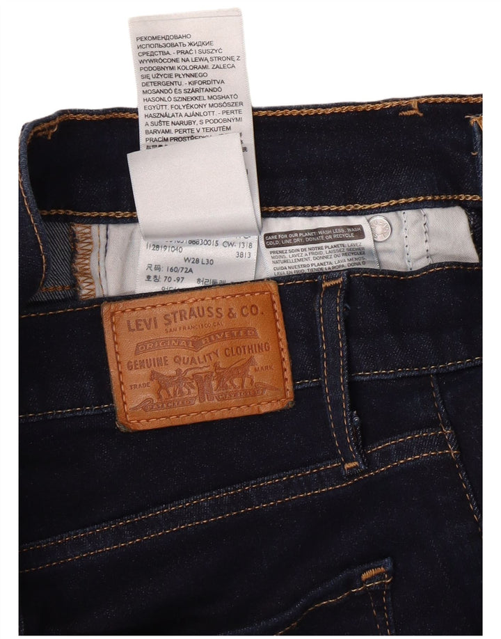 LEVI'S Jeans rectos de talle alto 724 para mujer W28 L26 Algodón azul marino