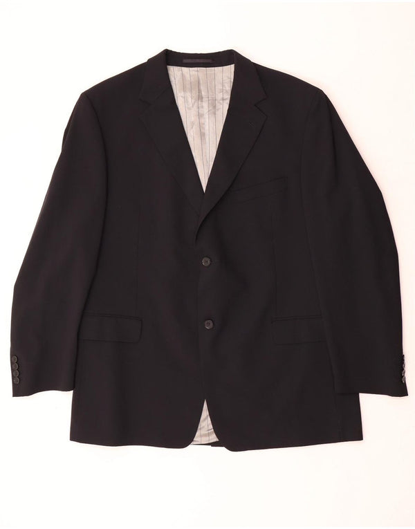DOUGLAS Chaqueta tipo blazer de 2 botones para hombre UK 46 3XL Poliéster negro