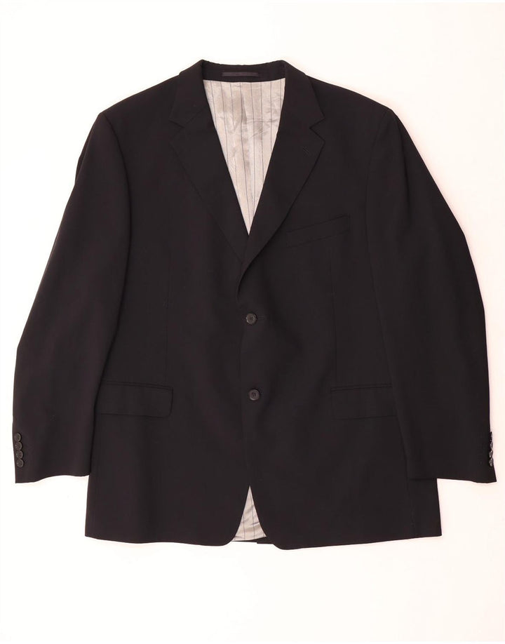 DOUGLAS Chaqueta tipo blazer de 2 botones para hombre UK 46 3XL Poliéster negro