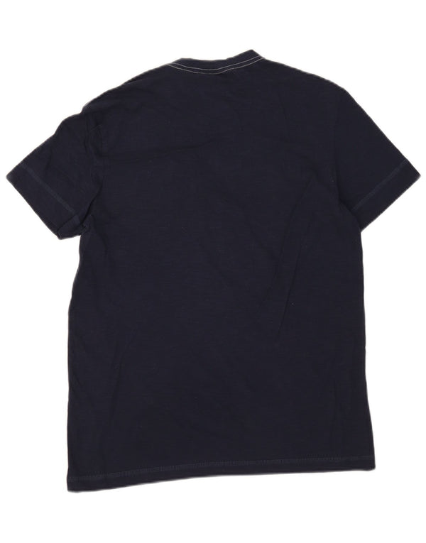 Calvin Klein Camiseta gráfica para hombre Top pequeño de algodón a rayas azul marino