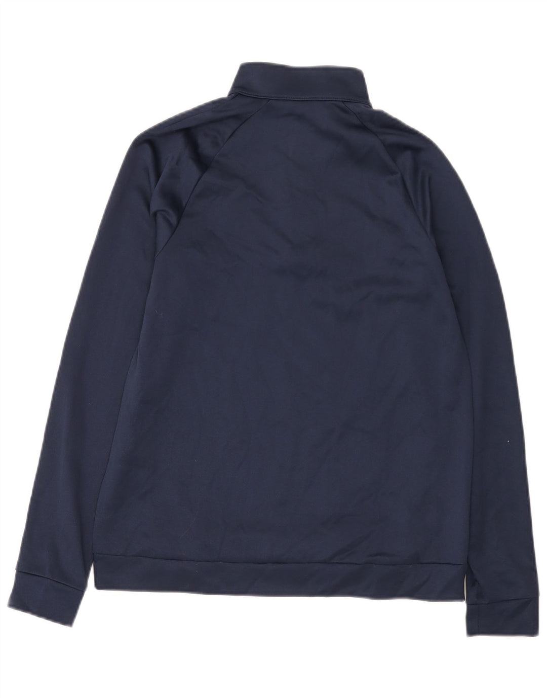 Nike Dri Fit - Sudadera con cuello y cremallera para hombre, talla pequeña, poliéster, color azul marino
