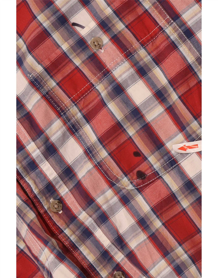 Wrangler Camisa De Manga Corta Hombre XL Red Check Cotton