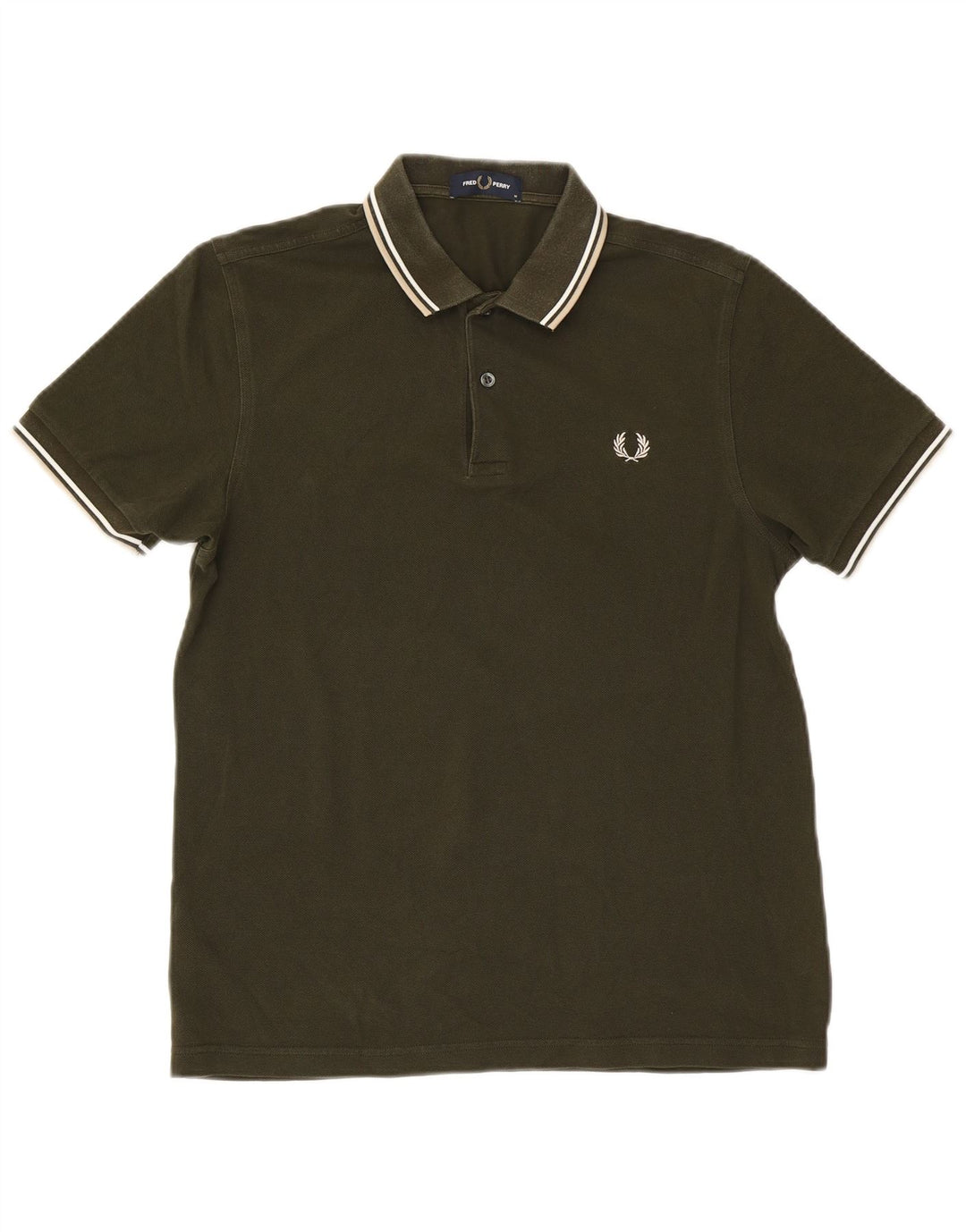 Polo Fred Perry Hombre Algodón Caqui Medio