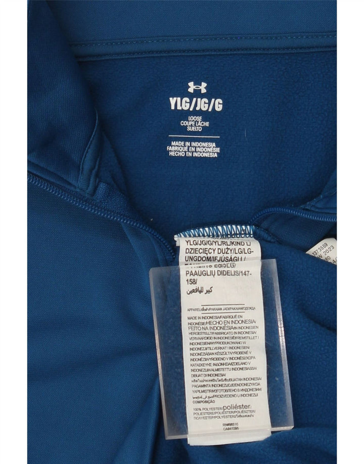 UNDER ARMOUR Sudadera con cuello y cremallera para niños 11-12 años Grande Azul