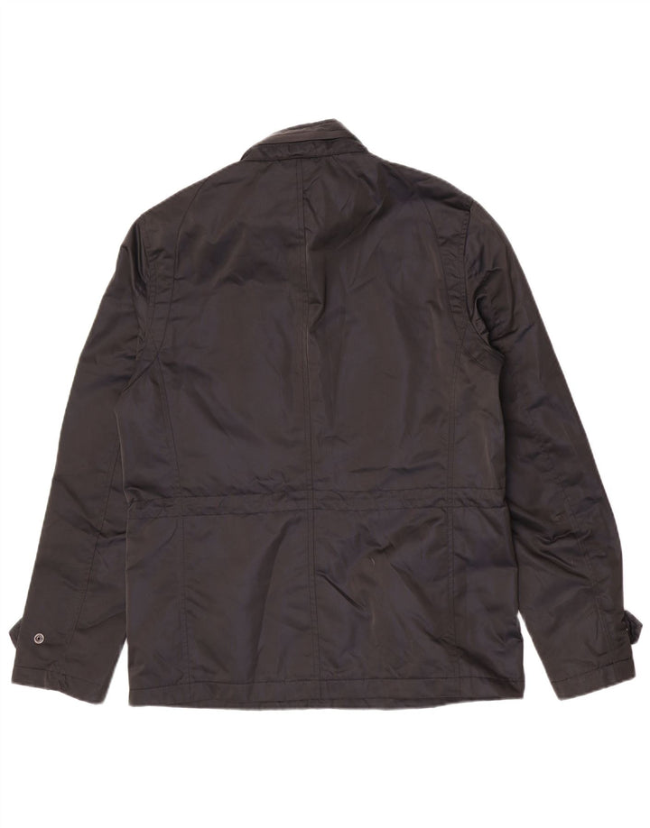 Zara Chaqueta utilitaria con capucha para hombre UK 38 Mediana Poliéster negro