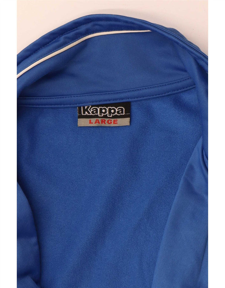 Kappa Hombre Chaqueta De Chándal Con Gráfico Grande Azul Colorblock