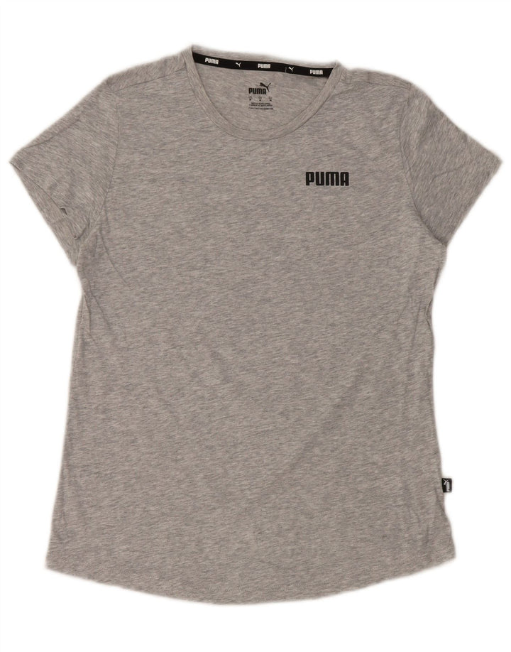 Puma Camiseta para mujer Top UK 12 Algodón gris medio