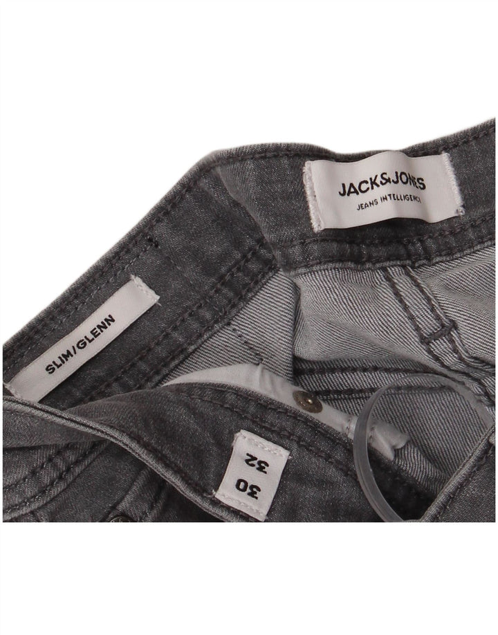 JACK & JONES Vaqueros slim GLENN para hombre W30 L32 Algodón gris