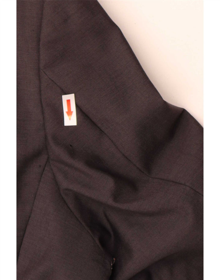 Hugo Boss Chaqueta tipo blazer de 2 botones para hombre EU 58 4XL Clásico de lana virgen gris