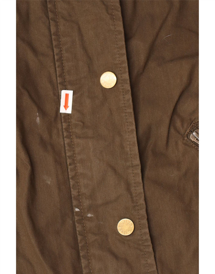 JACK WILLS Chaqueta utilitaria para mujer UK 8 Small Khaki Cotton