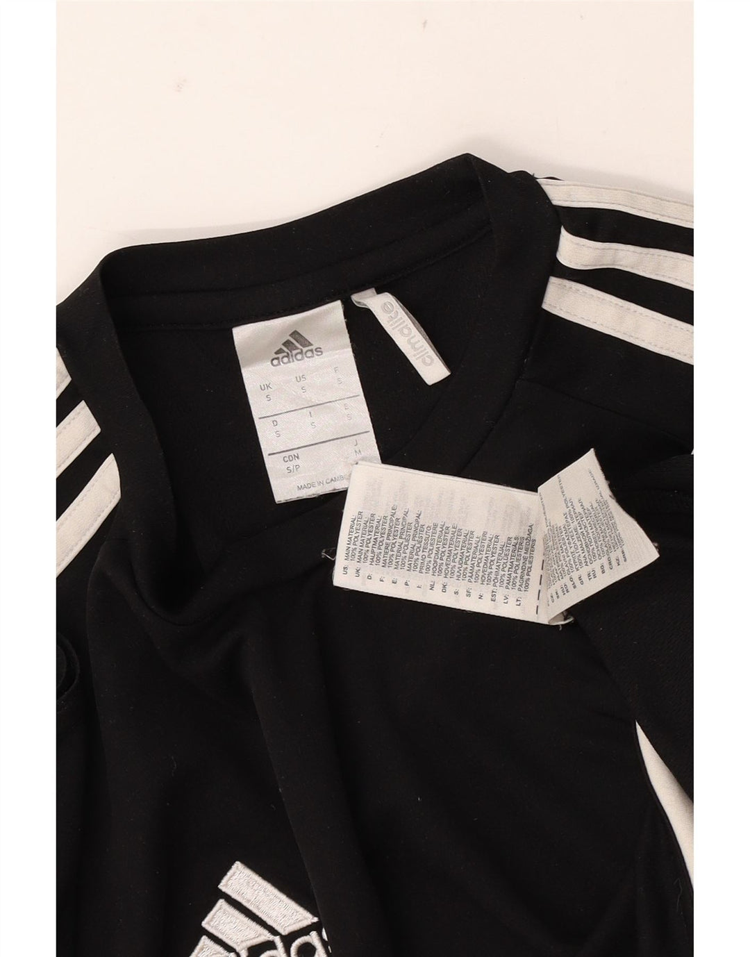 ADIDAS Camiseta Climalite para hombre Top Small Black Colourblock Poliéster