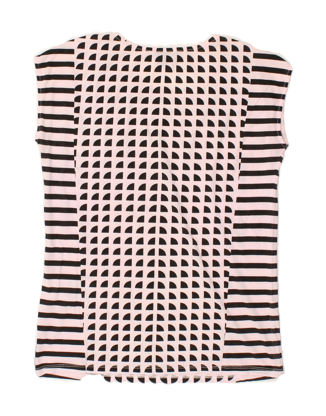 ARMANI JEANS Womens Sleeveless Blouse Top IT 38 XS Pink Geometric Cotton | Vintage Armani Jeans | Thrift | Second-Hand Armani Jeans | Used Clothing | Messina Hembry 
