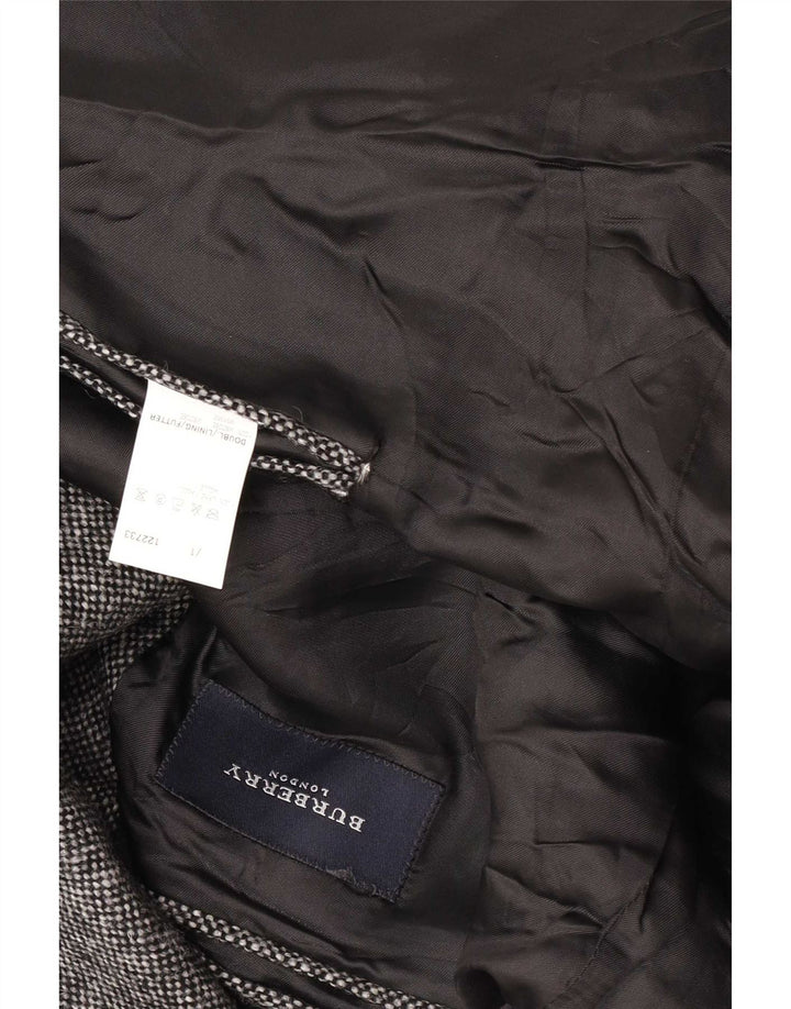 Burberry Chaqueta tipo blazer de 2 botones para hombre Reino Unido 40 Grande Lana moteada gris
