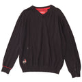 O'Neill - Jersey con cuello en V para hombre, talla grande, algodón negro