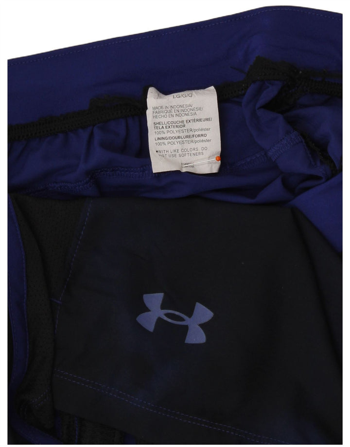 Under Armour Pantalones cortos deportivos para hombre poliéster teñido anudado azul marino grande
