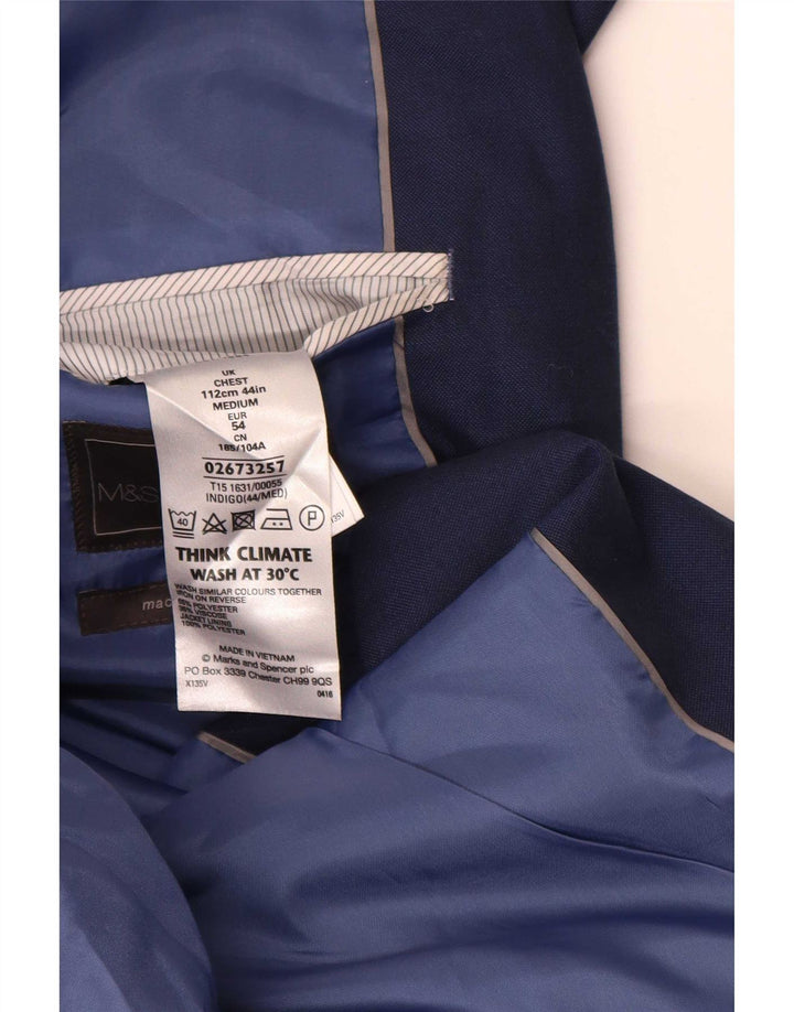 Marks & Spencer Chaqueta tipo blazer de 2 botones para hombre UK 44 XL Azul marino Clásico