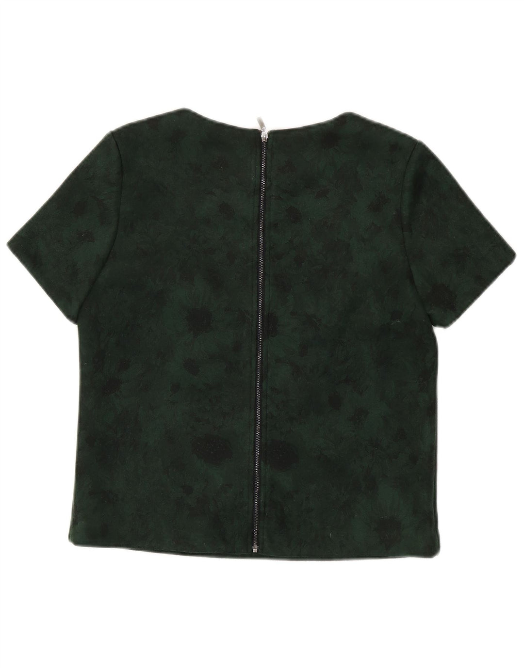 FRNCH Blusa corta para mujer Top UK 46 Poliéster floral verde pequeño