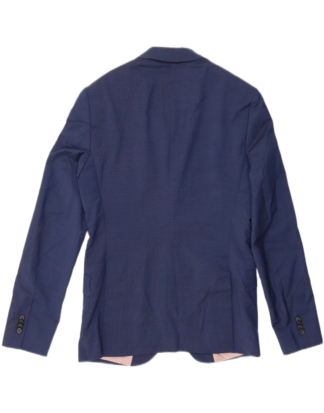 Zara Chaqueta tipo blazer de 2 botones para hombre EU 46 Small Blue Wool