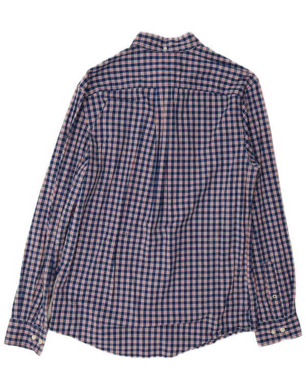 Camisa Tommy Hilfiger Hombre Algodón Azul Marino Mediano A Cuadros