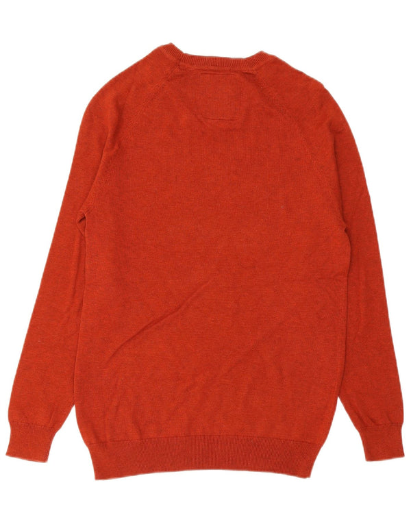 Superdry Jersey Con Cuello Barco Para Hombre, Jersey De Algodón Naranja Pequeño
