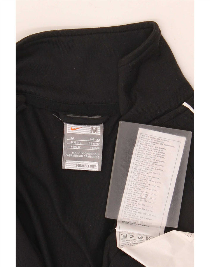 Nike - Chaqueta de chándal para mujer, talla 10/12, nailon negro mediano