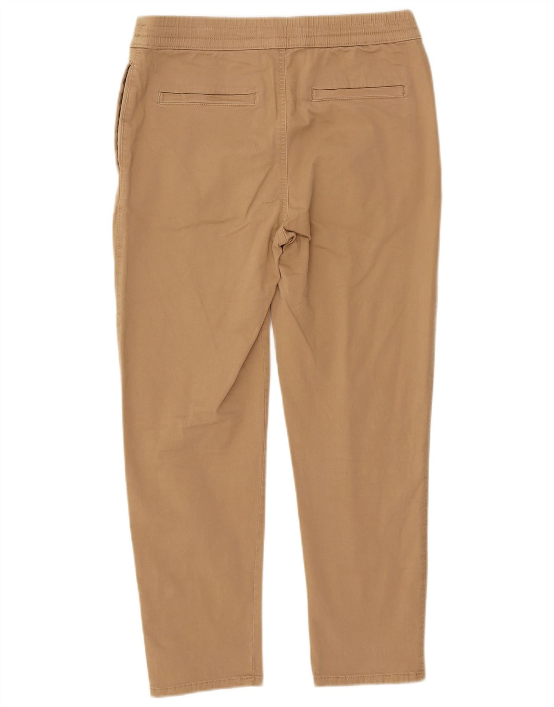ZARA Hombre Pantalón Recto Cropped Medium W31 L26 Algodón Beige
