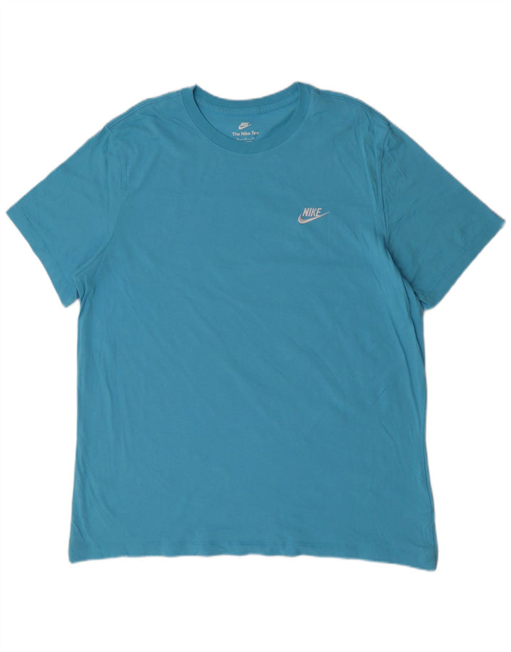 Camiseta Nike Hombre Top XL Azul Algodón