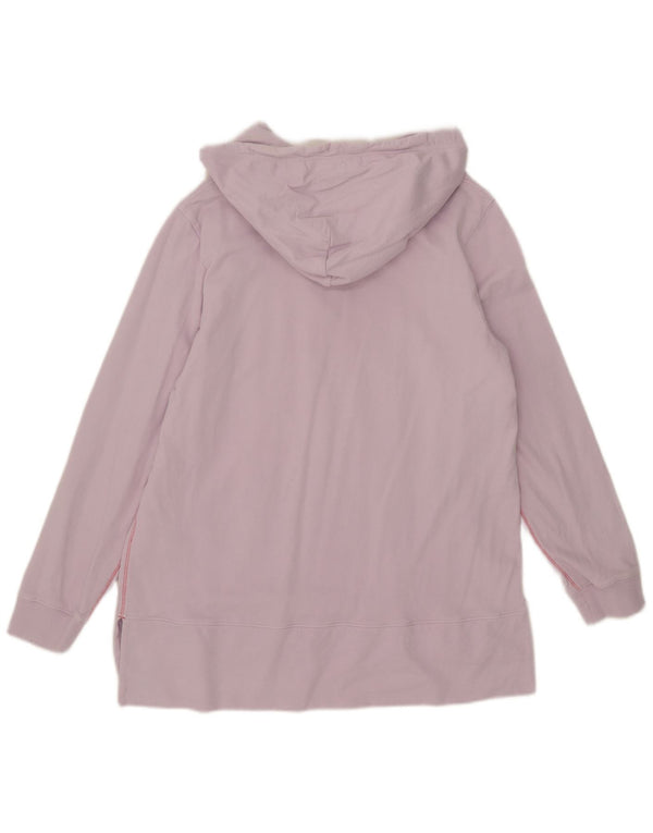 White Stuff Top con capucha para mujer, manga larga, UK 42, algodón morado mediano