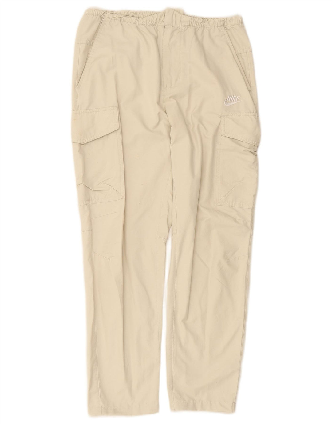 NIKE Hombre Cargo Cropped Pantalones Pequeños W29 L25 Algodón Beige
