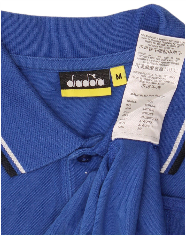 Polo Diadora Hombre Algodón Azul Medio