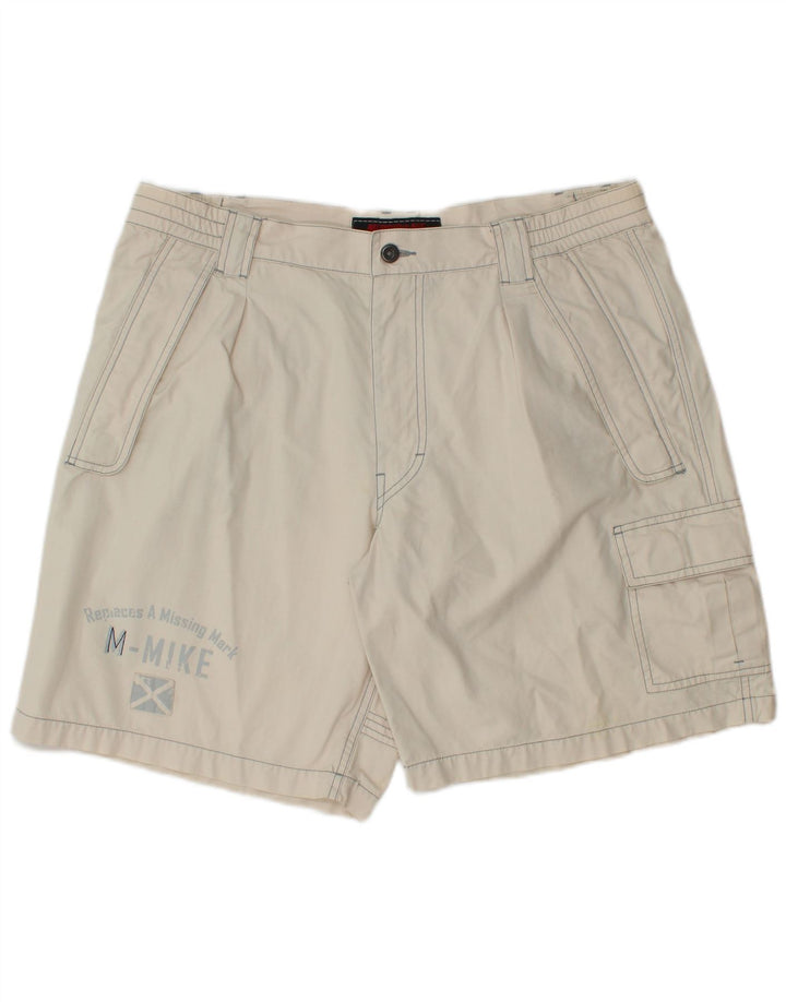 Murphy & Nye Pantalones cortos cargo gráficos para hombre W38 XL Algodón blanco