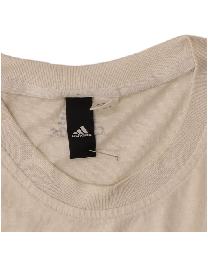 Adidas Camiseta gráfica para hombre Top 2XL Off White