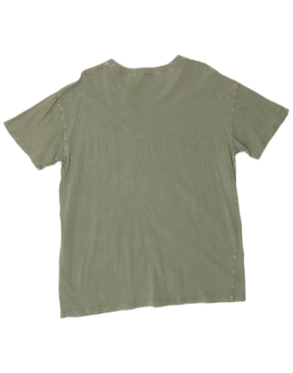 Hollister Hombre Camiseta Gráfica Top Small Algodón Verde