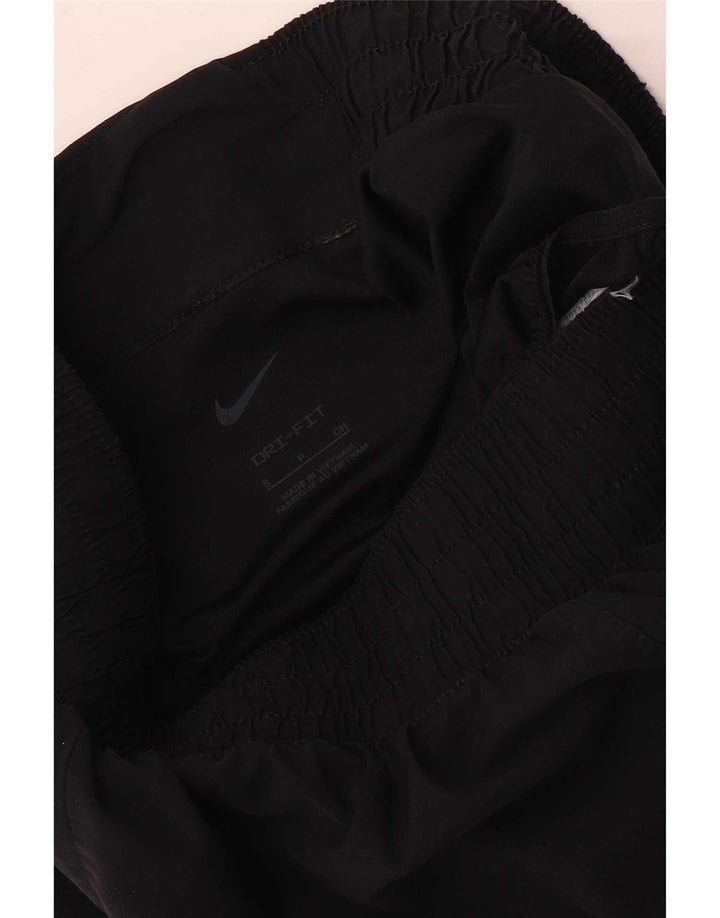 Nike Pantalones cortos deportivos gráficos para mujer UK 10 Small Poliéster negro