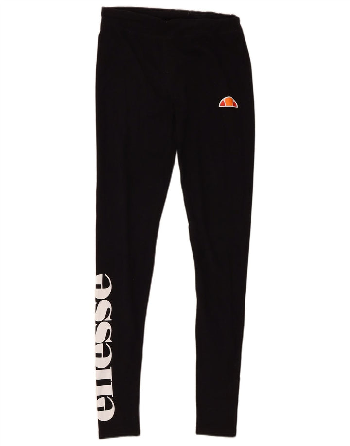 Ellesse Leggings gráficos para mujer UK 8 Small Algodón negro