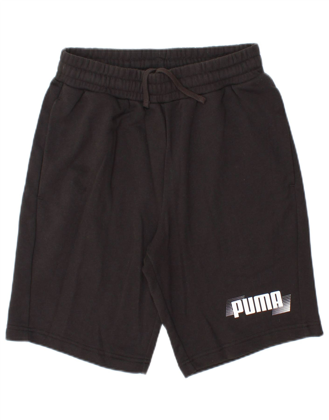 Puma Pantalones cortos deportivos gráficos para hombre pequeños de algodón negro