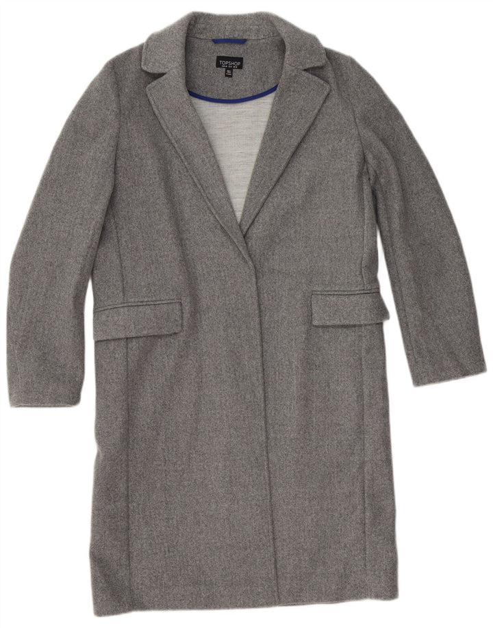 Topshop Abrigo abierto para mujer UK 40 Poliéster gris medio