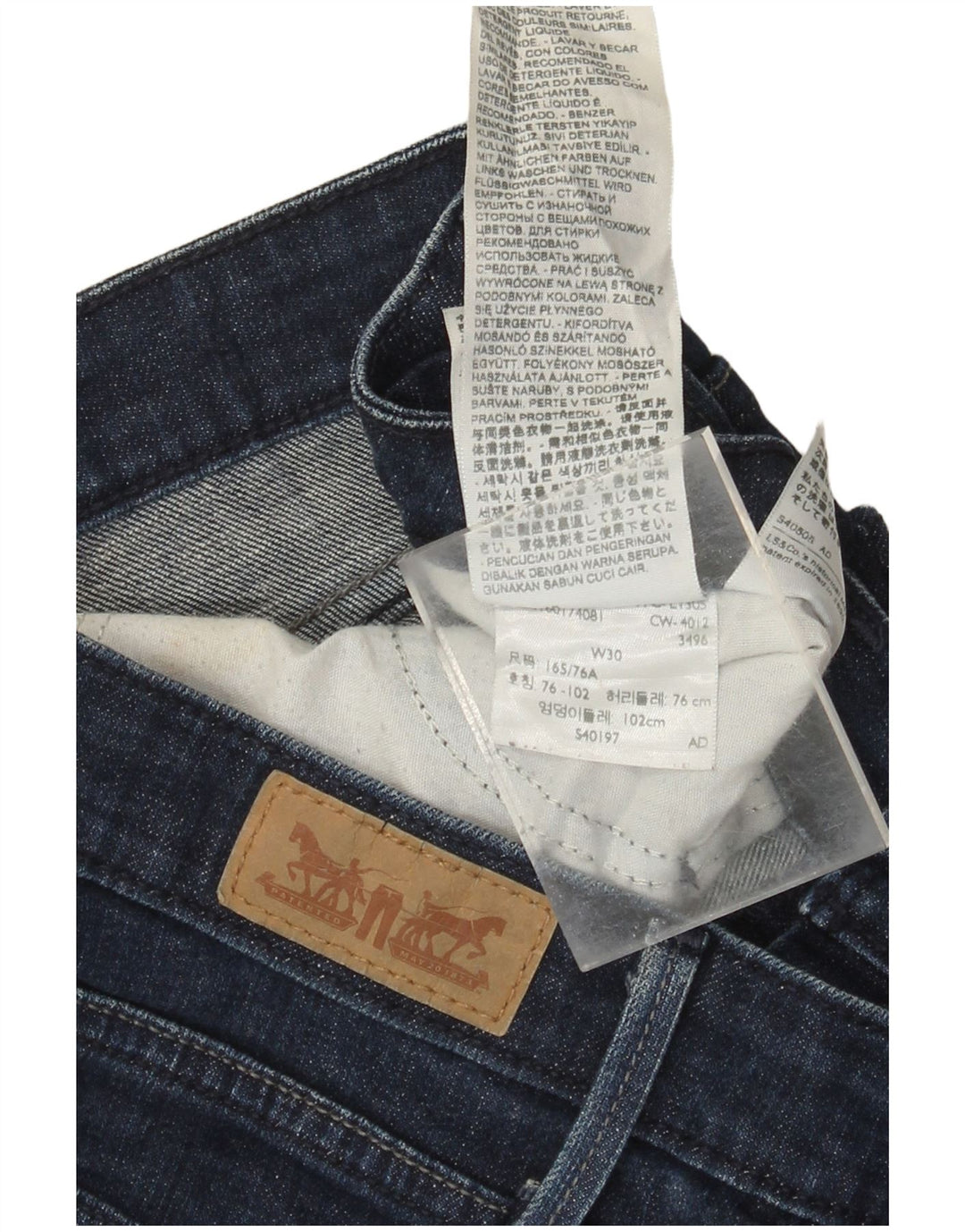 LEVI'S Vaqueros Slim Mujer W30 L27 Azul Marino Algodón