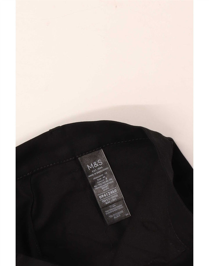 Marks & Spencer Pantalones cortos para mujer UK 12 Medium W30 L24 Negro